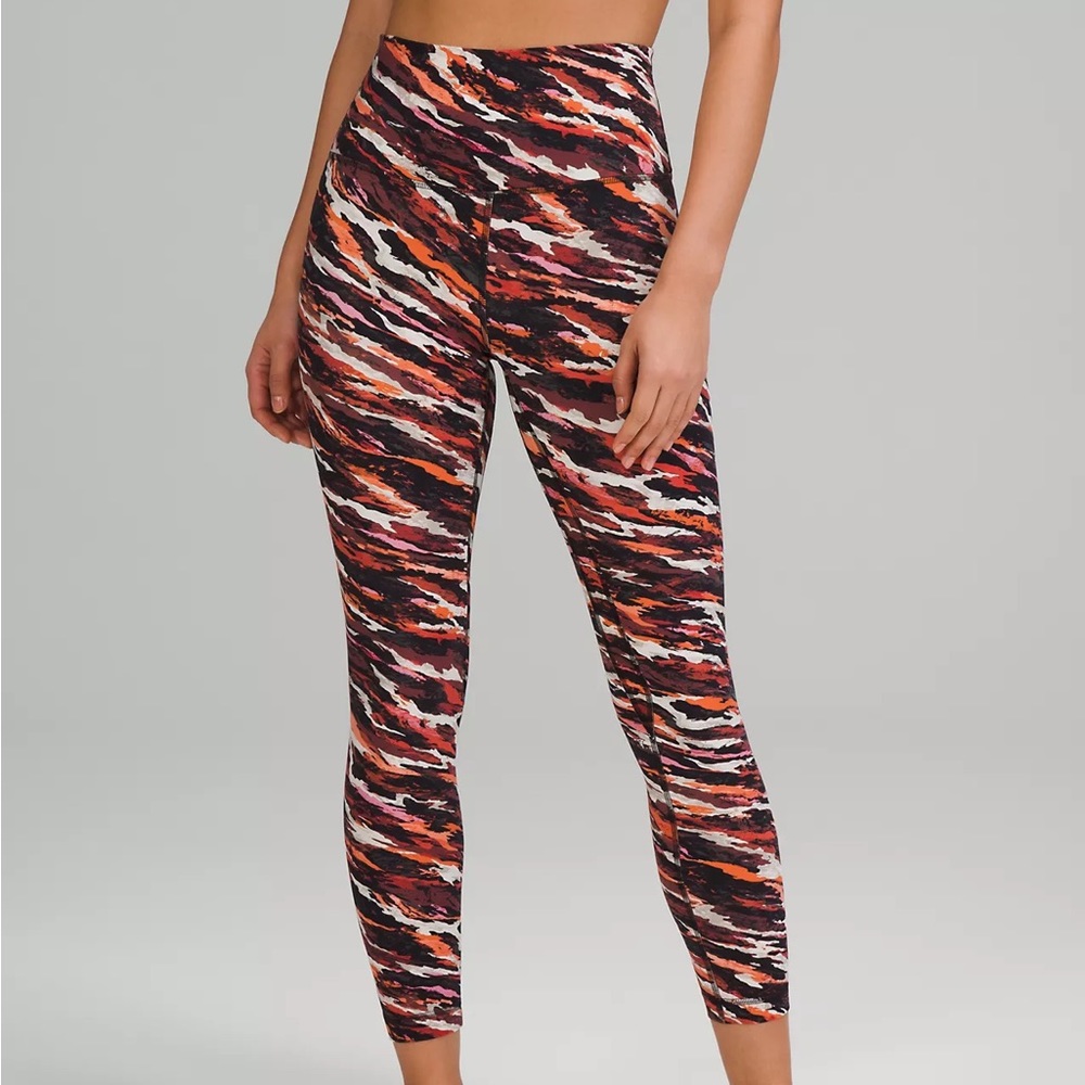 lululemon Align High-Rise Pant 25" in Tiger Tide Smoky Red Multi